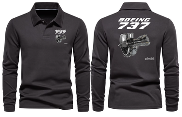 BOEING CFM 56 LONG SLEEVE POLO